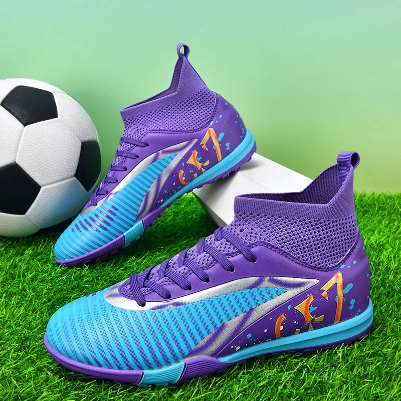 Hot Selling Outdoor High-quality Adult Football Shoes Shock-absorbing Rebound Versatile Nail Shoes Comfortable Soft Sports Shoes