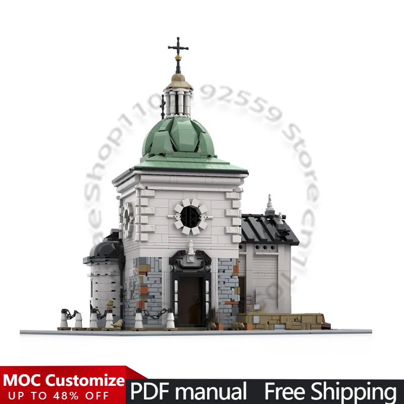

2724 PCS House Street Church MOC Customize Modular Building Block Model Popular Educational Kids Brick DIY Festival Toy Gift