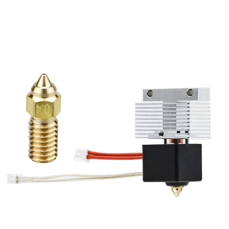 3D Printer Hotend+0.4Mm Brass Nozzle Kit For Elegoo Neptune 4 Heated Block Heating Rod Thermistor Extruder For NP4 Easy Install