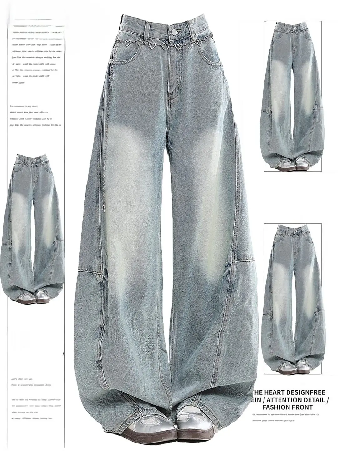 

Women's Blue Y2k Baggy Grunge Jeans Japandi Style Vintage Oversize Jean Pants Harajuku Denim Trousers Alternative Clothes 2026