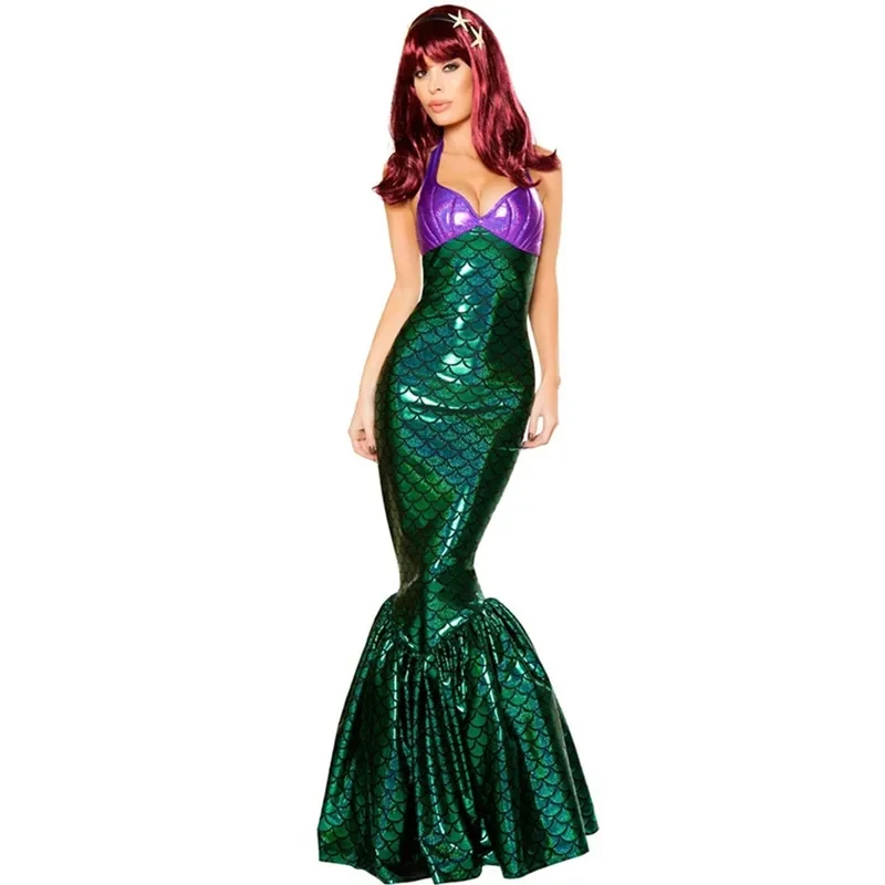 

Adult Halloween Role Play Performance Princess Long Dress Costume fg8'.