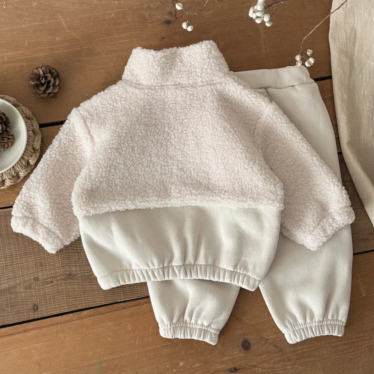 1-3 سنوات بيبي بوي بنات مجموعة ملابس الشتاء الخريف لامب بلوزة من الصوف السراويل 2 قطعة الأطفال دعوى طفل طفل الزي غير رسمي