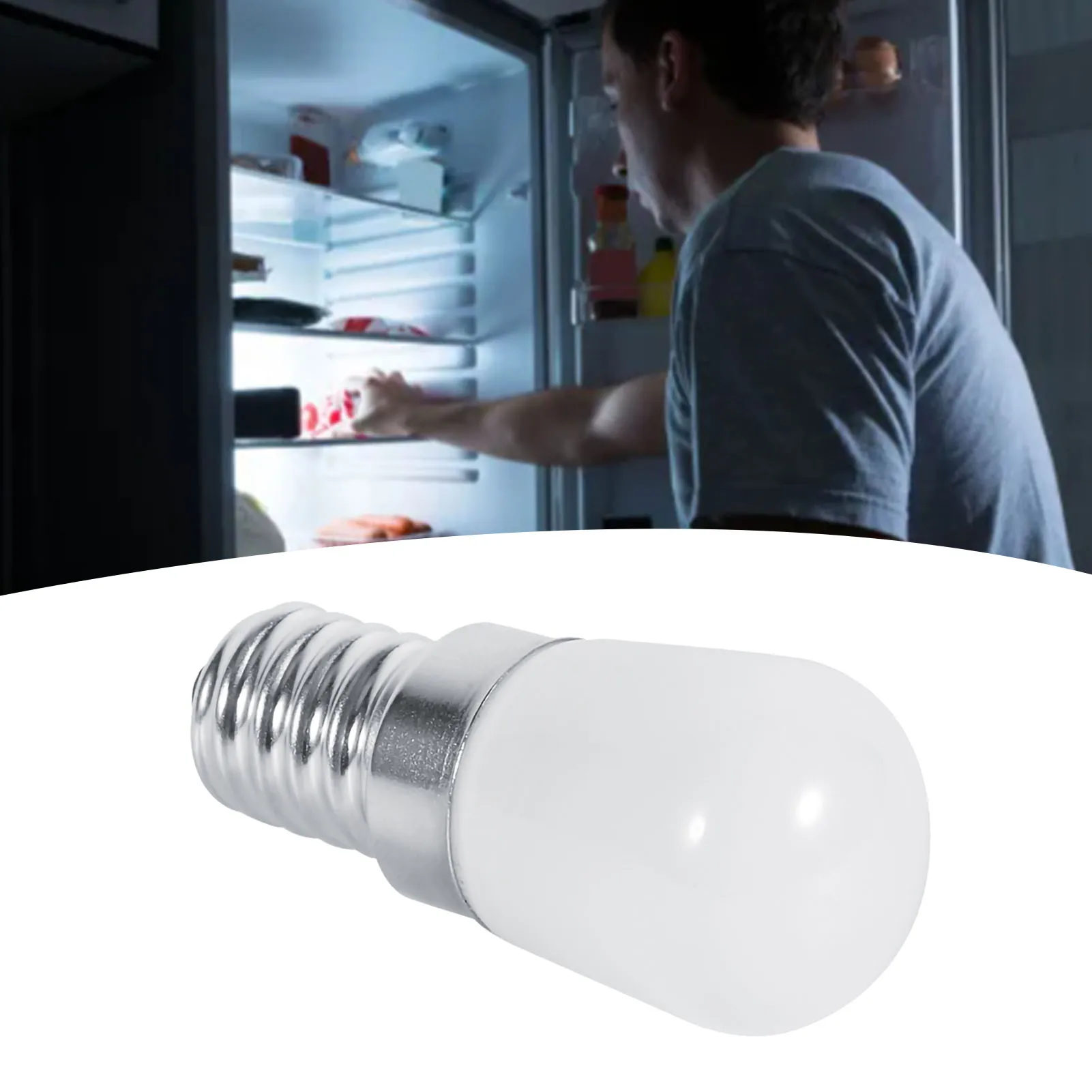 ZK50 E14 Type 1.5W SMD 2835 Mini Refrigerator Freezer LED Light Lamp Bulb (110V Cool White)