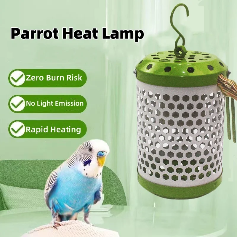 

Керамическая нагревательная лампа для домашних животных — зимняя согревающая лампа Bird/Quail/Lizard/Reptilia с жевательной и термостойкой сетчатой крышкой