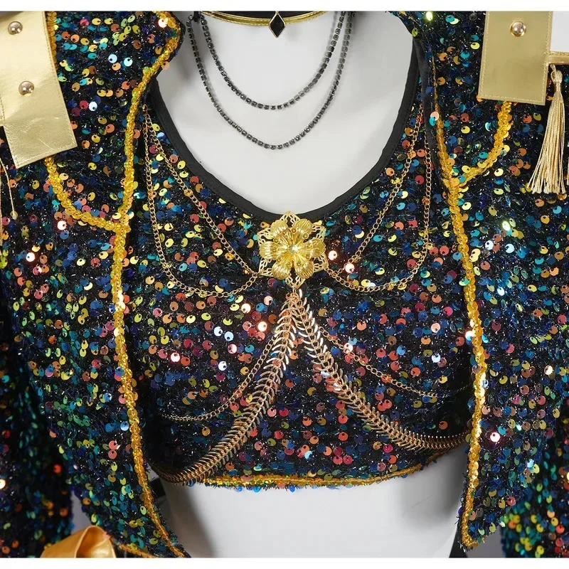 2026 novo halloween cosplay kpop caçadores zoey rumi mira cosplay traje peruca para mulher e criança uniforme roleplay halloween carni