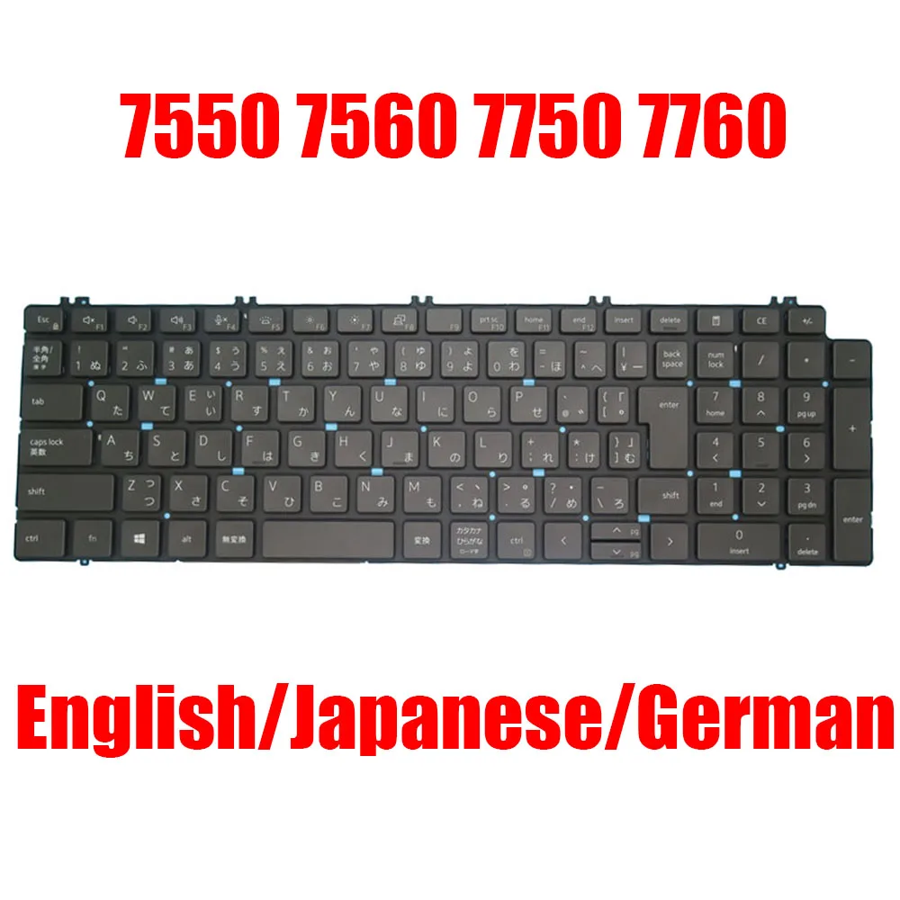 

US/JP/GR Laptop Keyboard For DELL For Precision 7550 7560 7750 7760 0713DM 713DM 0NN0MK NN0MK PK132V72B00 PK132V72B16 New