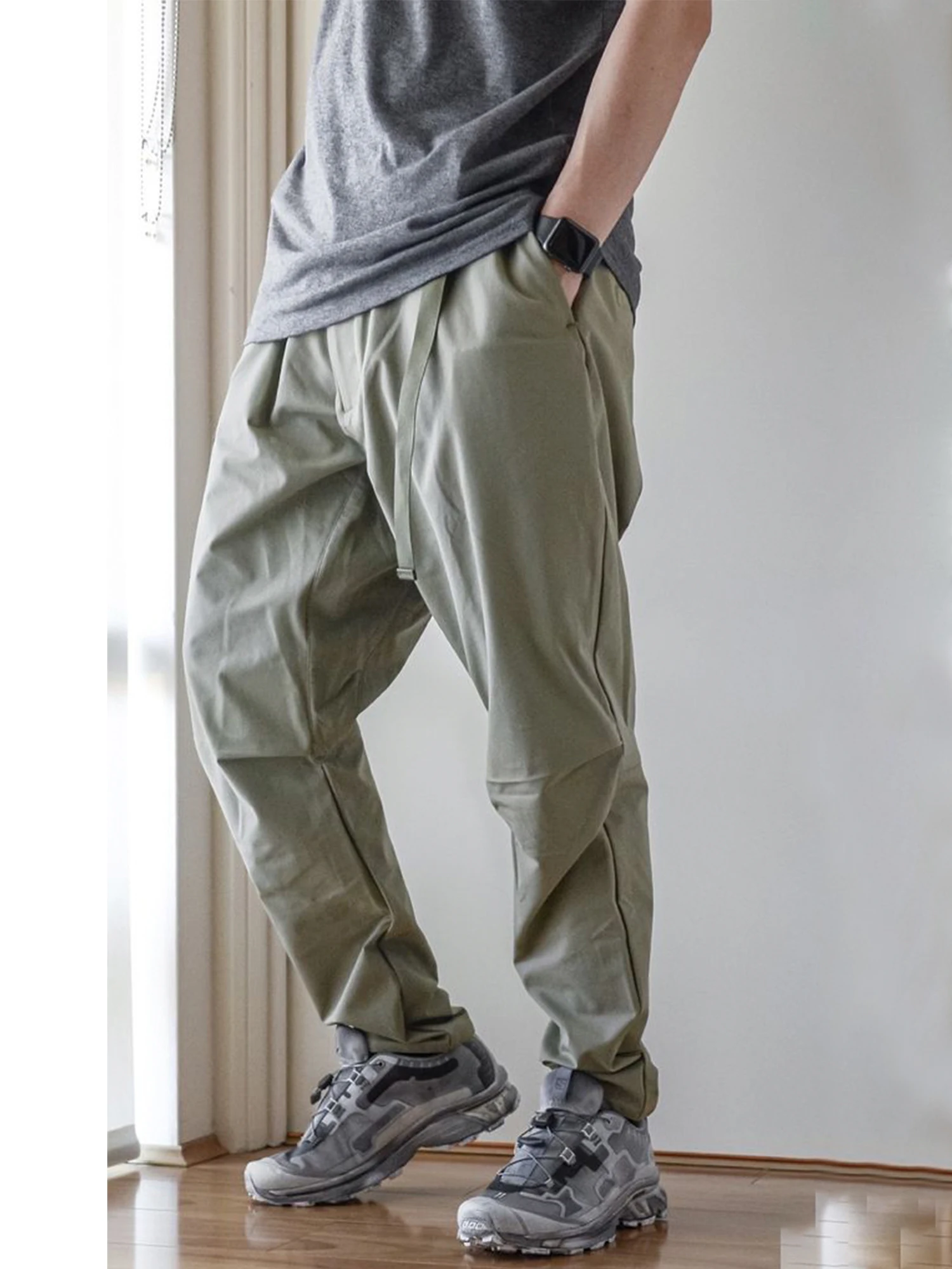 

NJWN P5DS Outdoor Workwear Waterproof Loose Zipper Samurai Trousers Youthful Vitali Sle Long Pants Casual Men's Faion