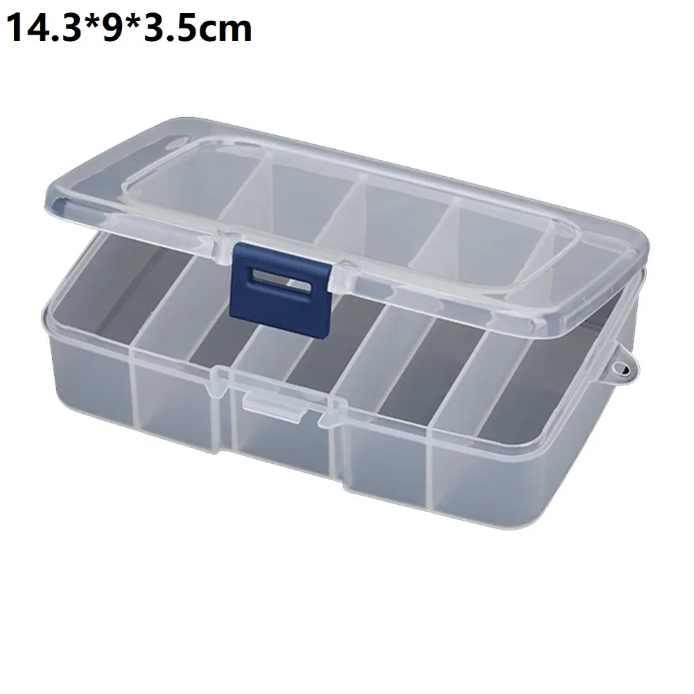 5 Grids Plastic Tool Screws IC Storage Box Fishing Lure Box Craft Organizer Small Part  Bead Holder Case Organizer Container