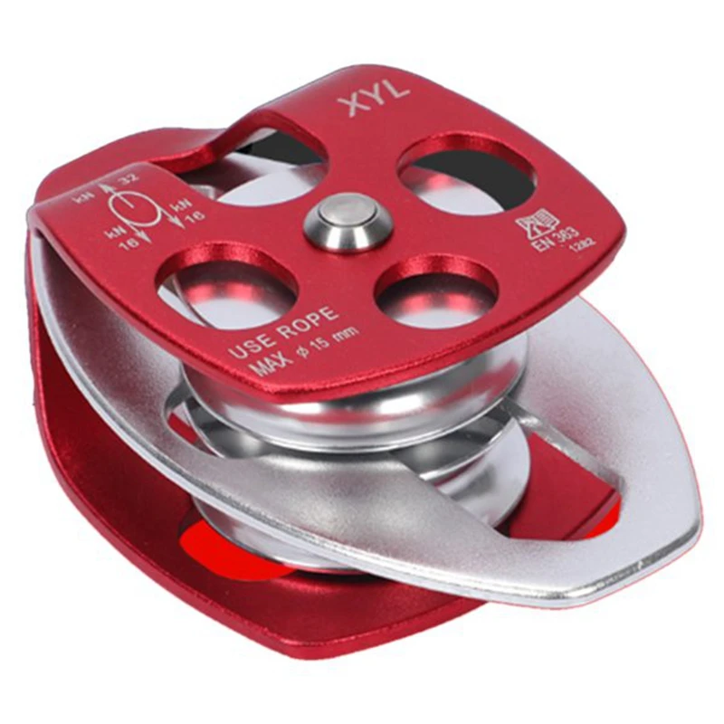 Rescue Pulleys Single And Double Pulleys With Wobble Plate Coaxial Side Plate Double Pulleys Red-A87D