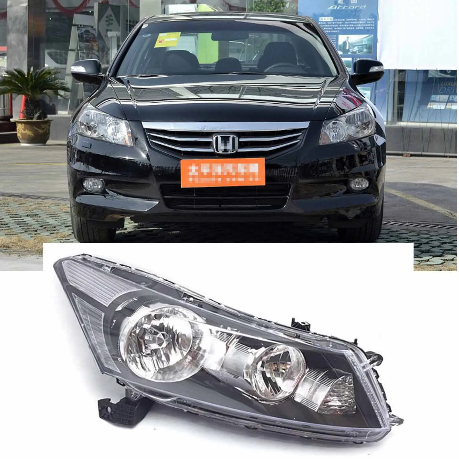 

1Pc Headlight For Honda Accord 8th 2008-2012 Halogen Front Headlamp Auto Fog Light Day Running Turn Signal Accessories