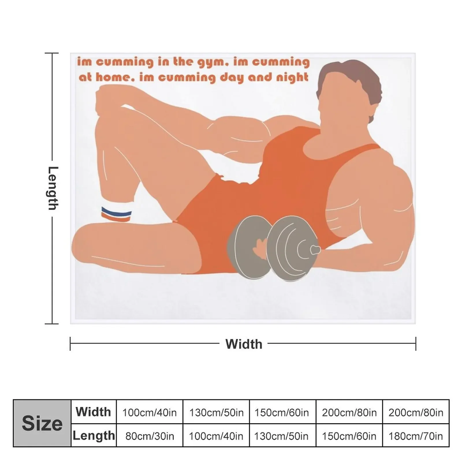 im cumming in the gym, im cumming day and night' pumping iron bodybuilding meme Throw Blanket Polar Blankets