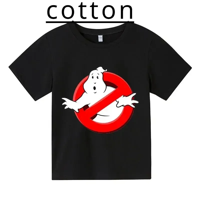 Summer Boys/Girls 4-14t Cartoon Cotton Tshirt Baby Kid Tees Funny Ghostbusters Game Print Short Sleeve Children T-Shirt