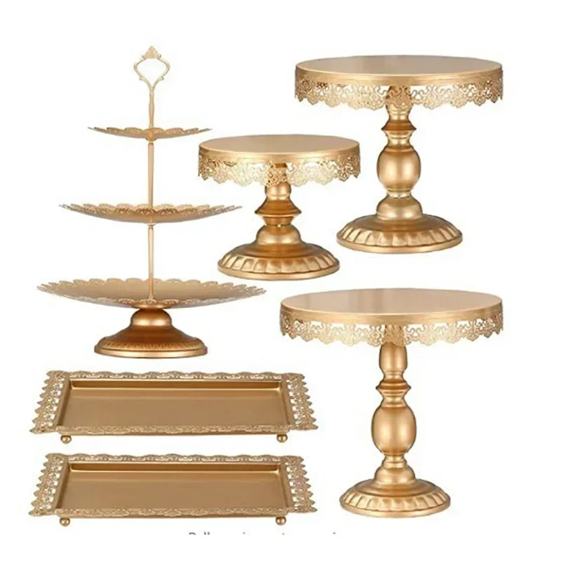 

European-style wrought iron cake rack set wedding ornaments dessert shop dessert rack cocktail party props cake tray