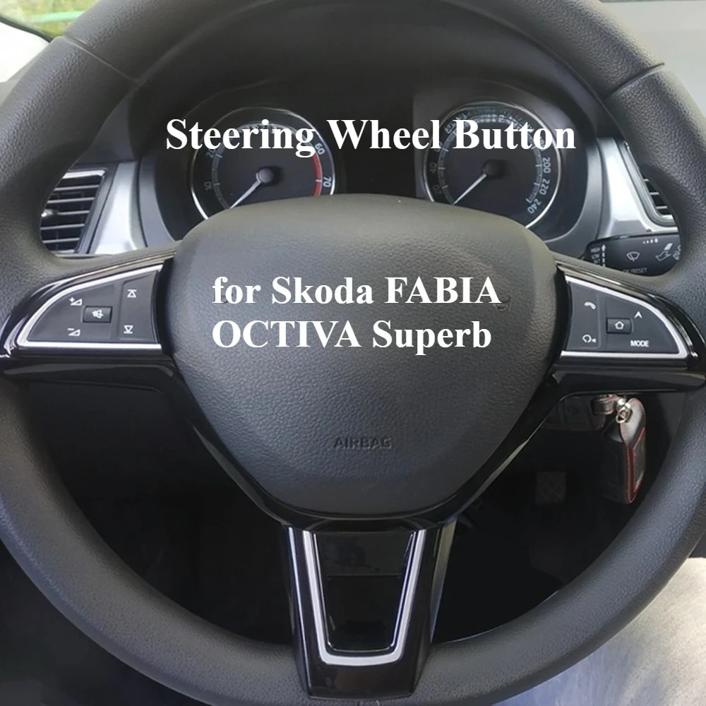 Car LED Steering Wheel Button Multifunction Volume Audio DVD Switch For Skoda Octavia Kodiaq Rapid Komuk Superb 2019 Accessories