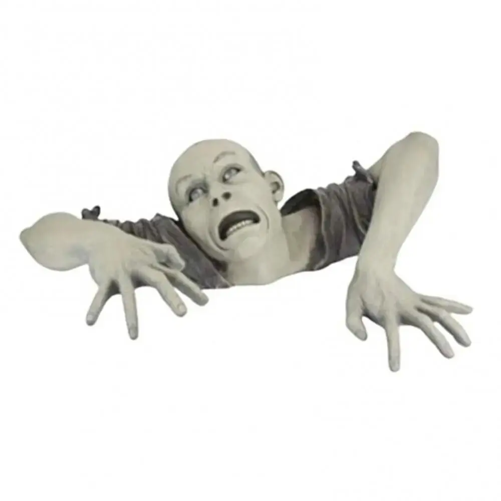 Creative Zombie Horror Terror Lifelike Sculpture Garden Resin Funny Zombie Statue Party Decor Haunted Halloween Adornment Toy