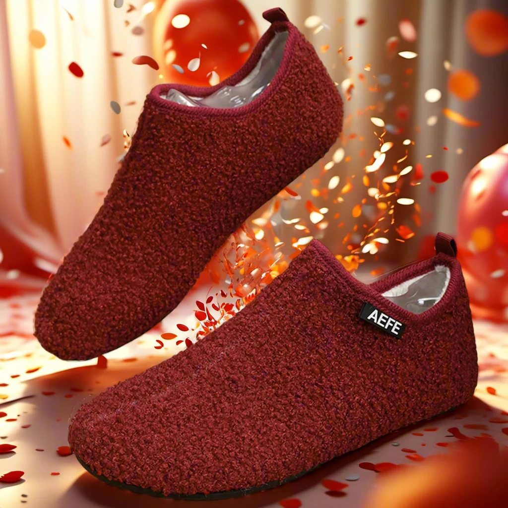 

MAEDEF Men Slippers Winter Warm Shoes Man Cotton Shoes Soft Thin Bottom Design Bedroom Home Slipper Men Loafers Flat Men's Shoes