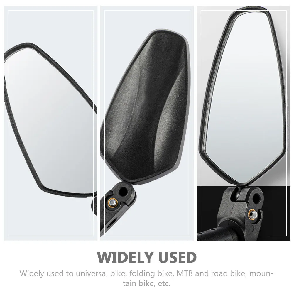 2 قطعة مرايا الرؤية الخلفية للدراجة الجبلية العالمية رؤية واضحة مرآة أكريليك سهلة التركيب المقود مرآة ركوب الدراجات عاكس السلامة #5