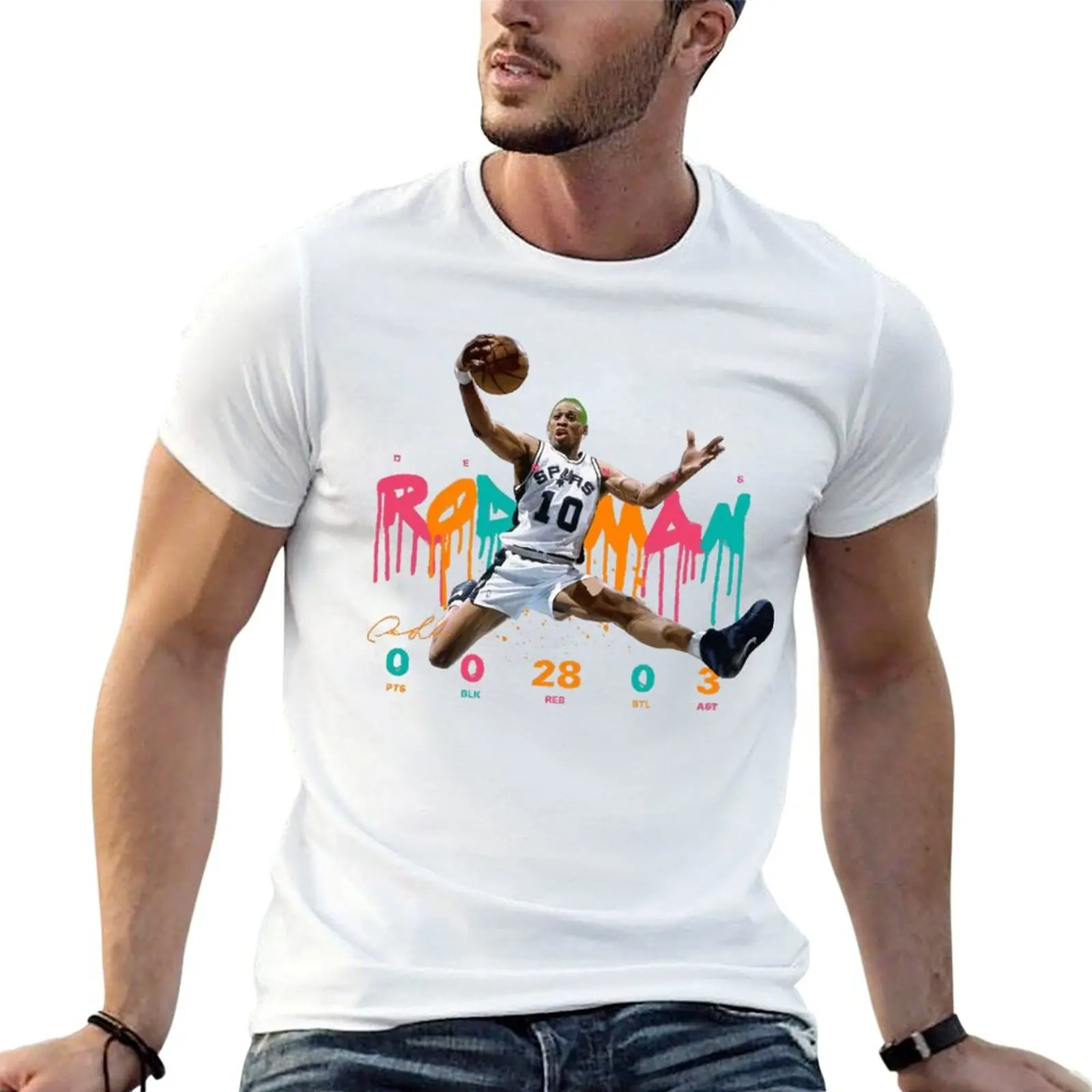 

Dennis Rodman T-Shirt printed t shirts for man t shirts for man graphic funny T-Shirt