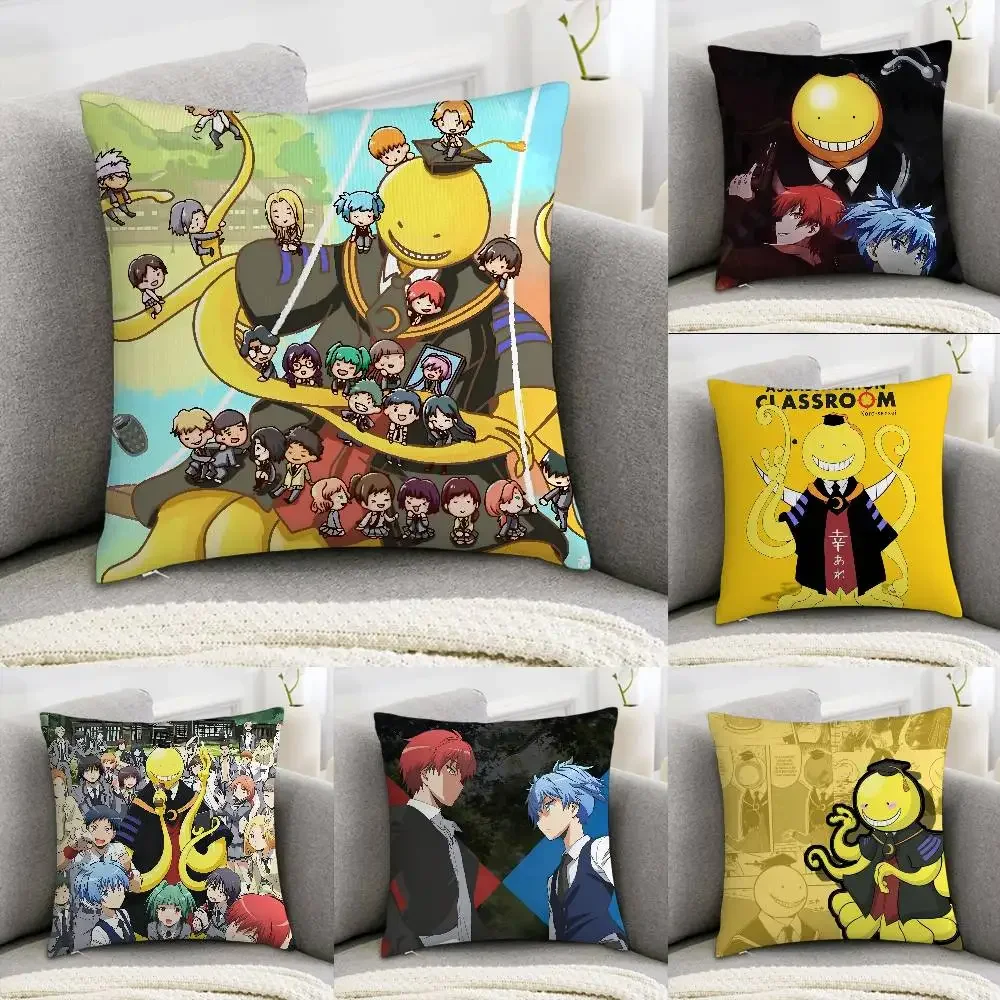 

A-Assassination Classroom Pillow Case Sofa Decorative Home Double-sided Print Plush Square Throw Pillow CoverCushion Decor Cover