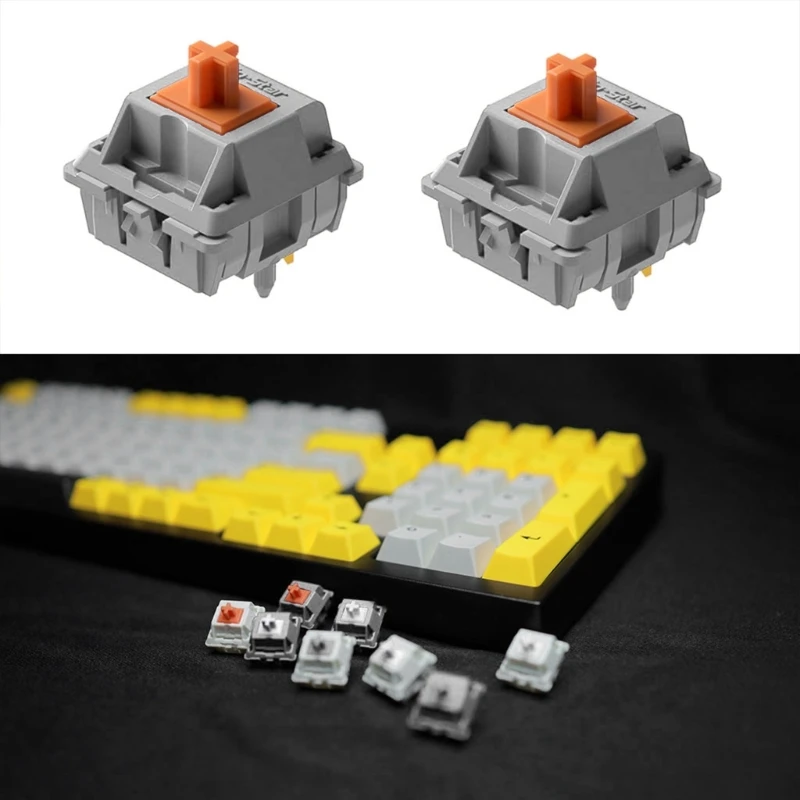 Q5WA 2PCS 5PIN مفاتيح للوحة المفاتيح الميكانيكية التبديل الخطي 57G SP-Star AIXS DIY Long Life