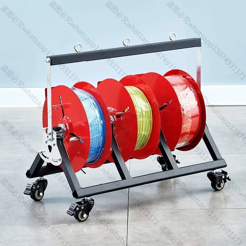 Foldable Wire Reel Dispenser Cable Pay‑off Rack Electric Wire Unwinder for BV Multi‑core Cable Household Wiring Electrician Tool