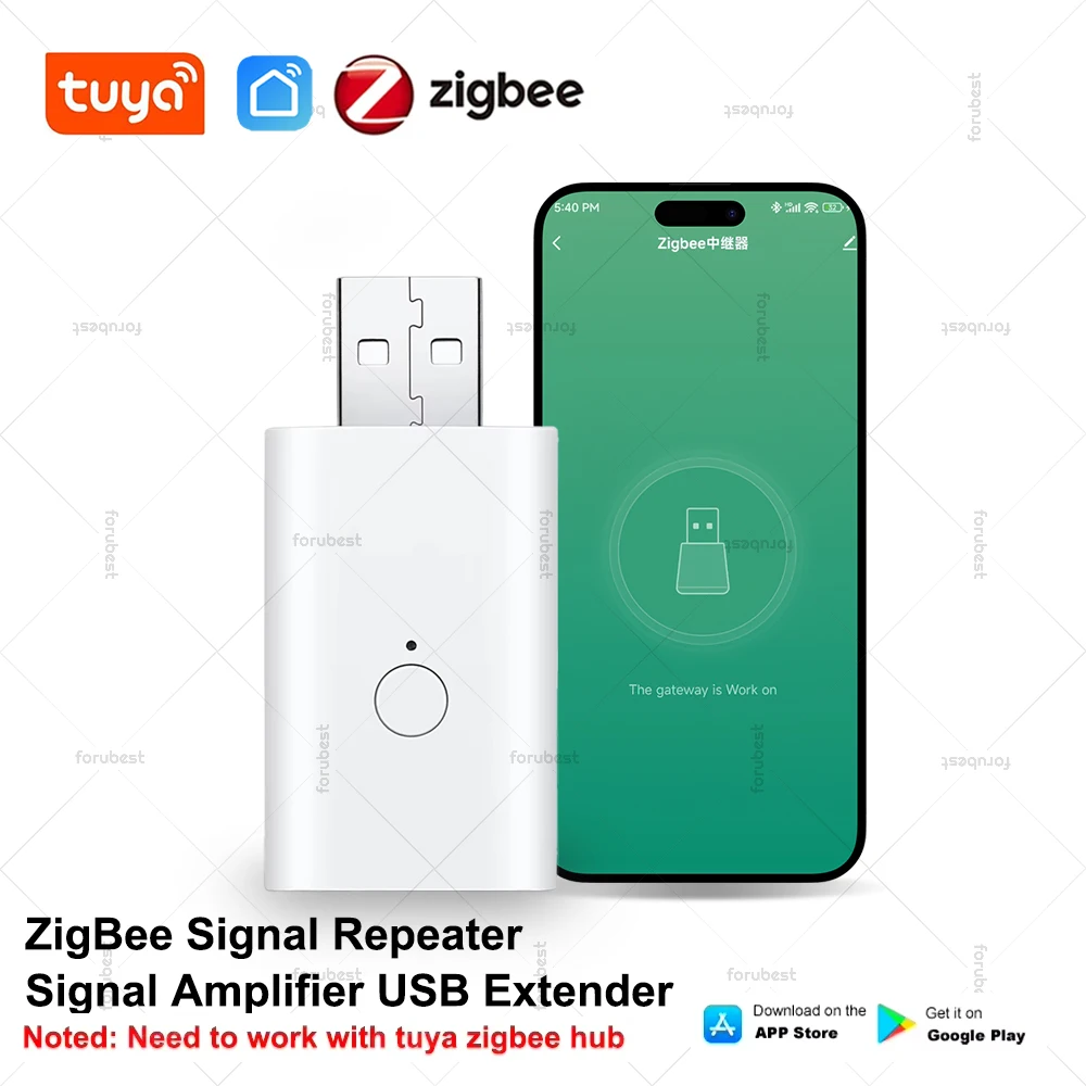 Tuya ZigBee Ripetitore di segnale Amplificatore USB Extender Dispositivi di automazione domestica intelligente Funziona con l\'APP ZigBee Gateway Hub