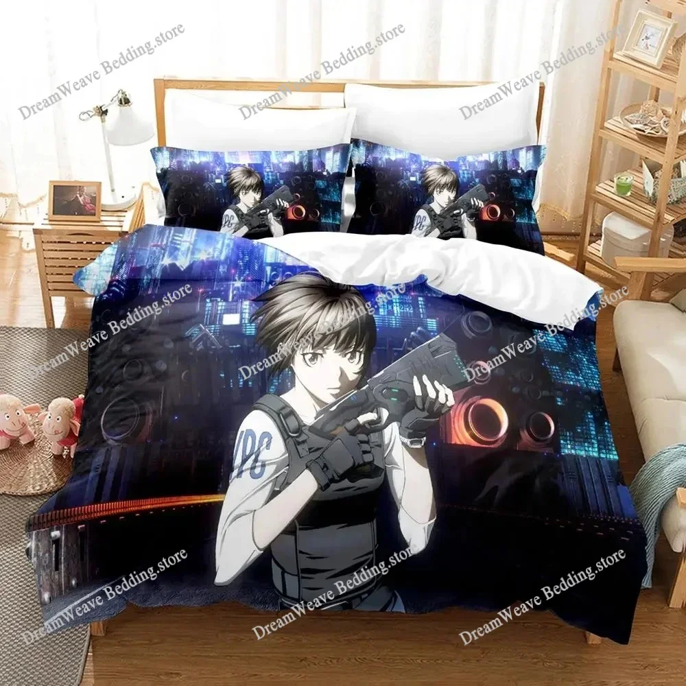 

Anime Psycho Pass Bedding Set Duvet Cover Bed Set Quilt Cover Pillowcase Comforter King Queen Size Boys Adult Bedding Set963963