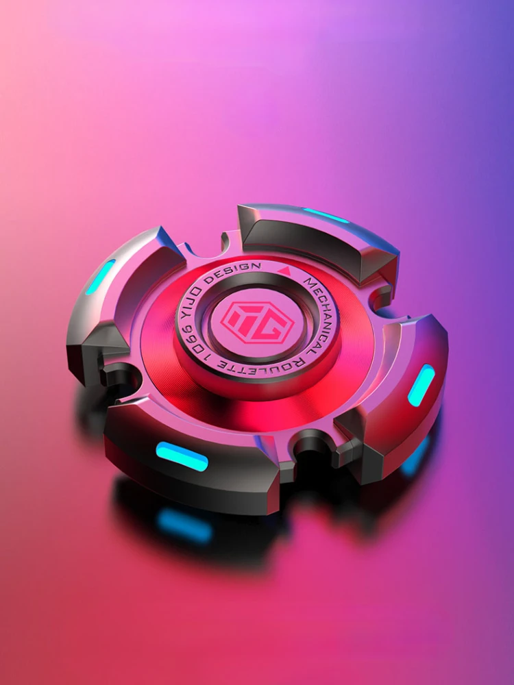 Fidget Spinner Alloy Luminous Light Hand Gyroscope Stress Toys R188 Silent Bearing STARRY SKY for Adults Male Christmas Gift