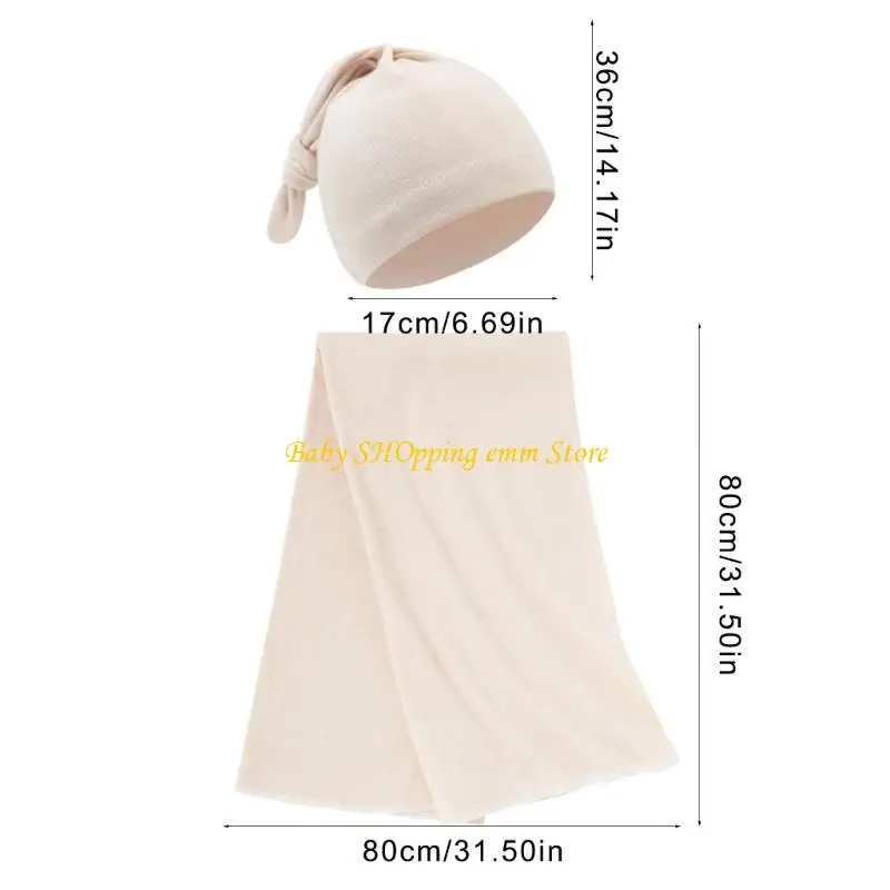 23GD Baby Blanket Caps مجموعة من القماش القابل للتنفس لف وقبعة لحاف الطفل تلقي بطانية قوية حمام امتصاص