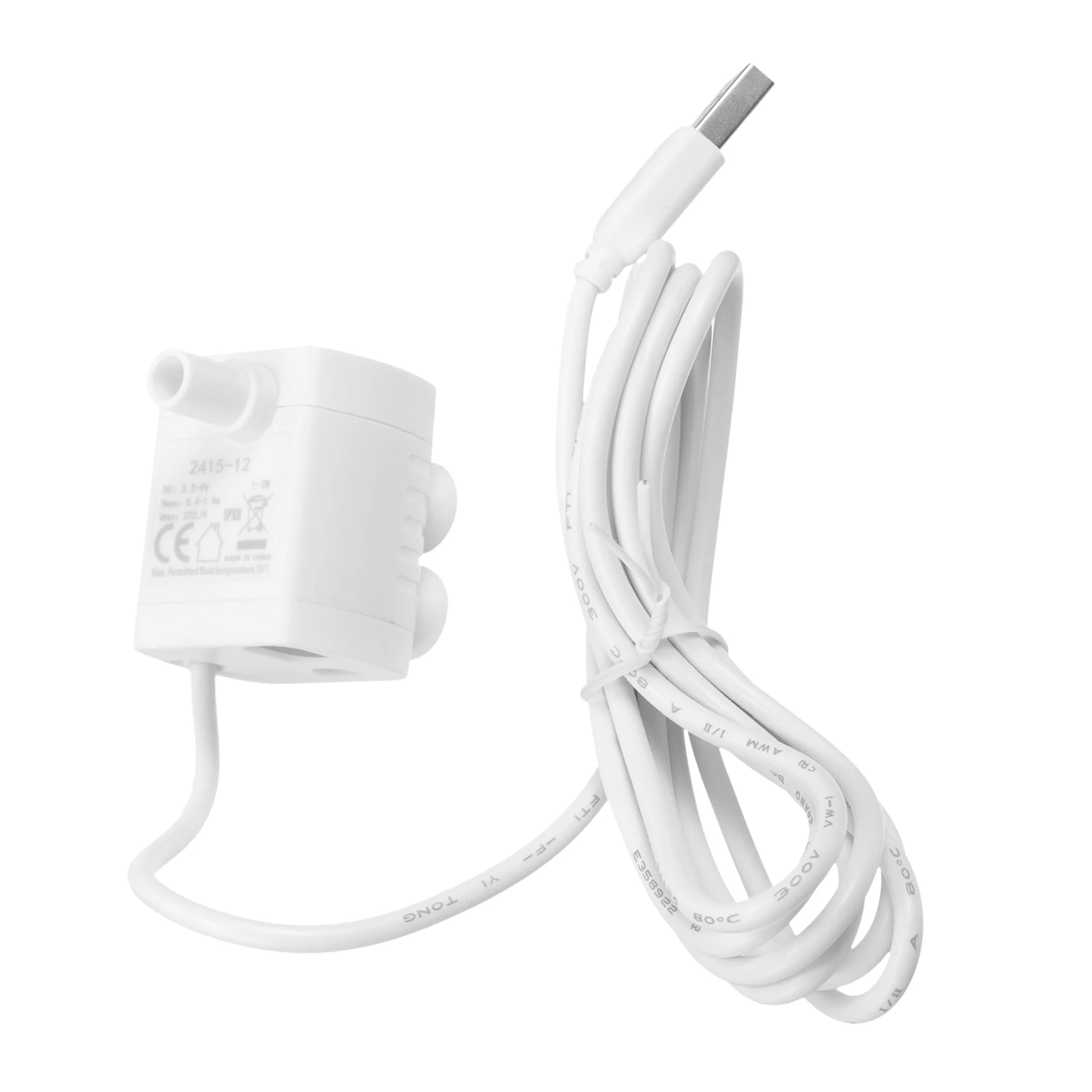 

Mini Submersible Pump 1 White USB Pet Hydroponics Plant Fish Tank Mini Pond Water Pump Portable Small Fountain Outdoor