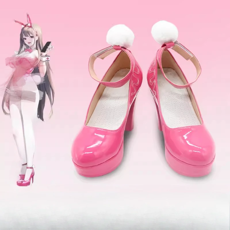 

Game Cosplay Shoes NIKKE The Goddess of Victory Viper Pink Bunny Girl Boots Halloween Carnival Party Prop Accessories