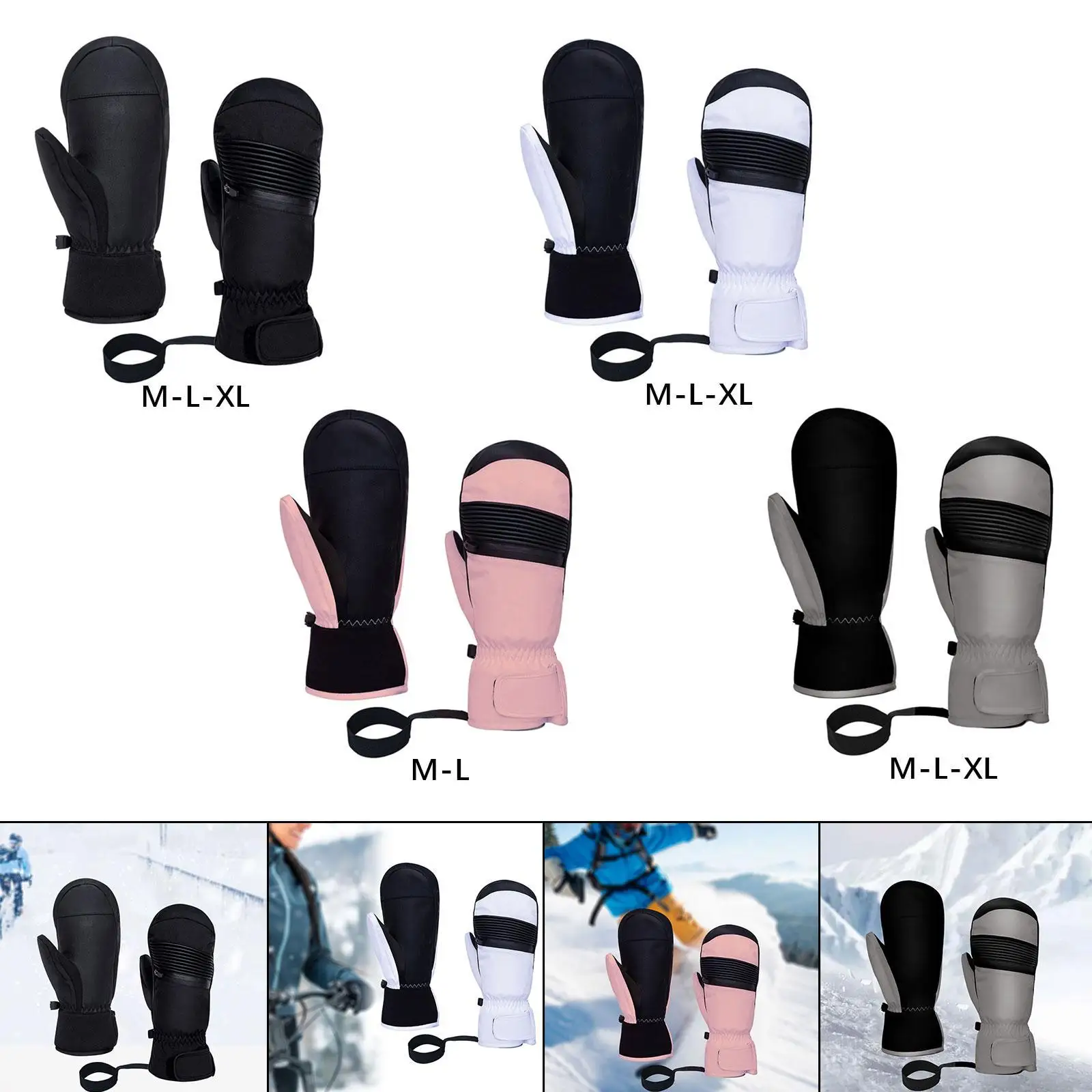 

Зимние лыжные перчатки, многофункциональные лыжные варежки, 1 пара для катания на коньках на открытом воздухе