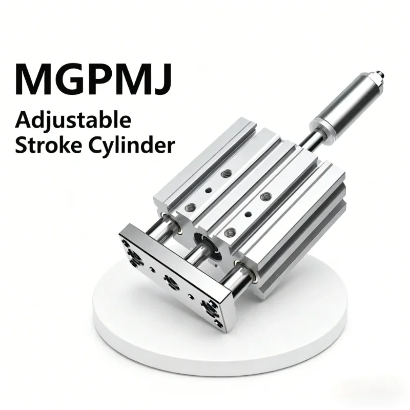 

MGPMJ series 12/16/20/25 * 32X40X50-20/30-XC8 116/128SMC type with adjustable guide rod stroke three-axis cylinder three rod