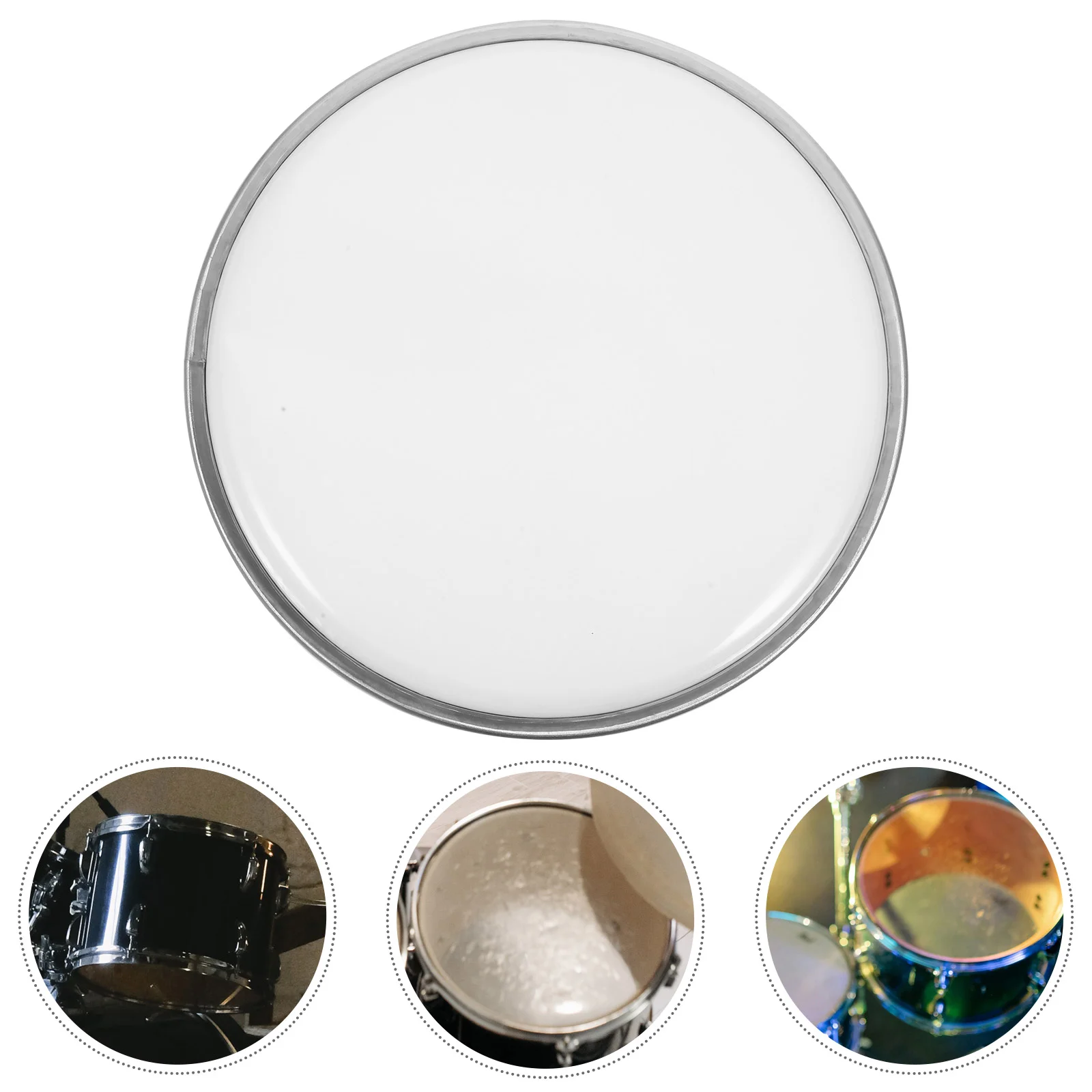 

Transparent Drum Skin Kit Pads Practice Mesh Musical Instrument Parts Percussion Replacement