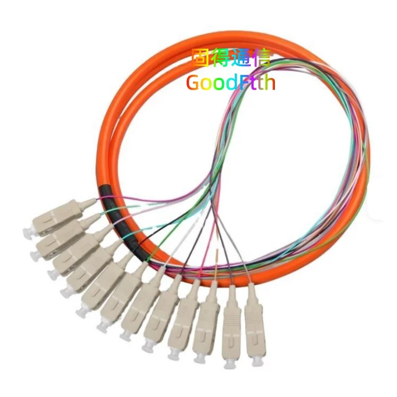 Fiber Pigtail SC Multimode 62.5/125 OM1 12Core Distribution  Bundle Cable 12  Core GoodFtth