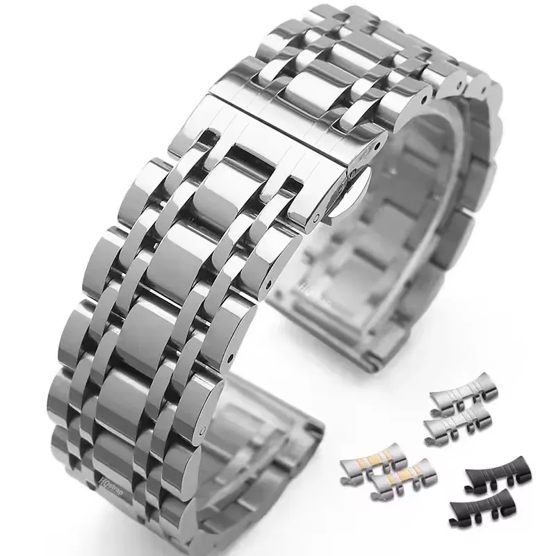 Solid Stainless Steel Band 18mm 20mm 22mm Universal Smartwatch Replacement Strap Bracelet Men Business Watchband Belt