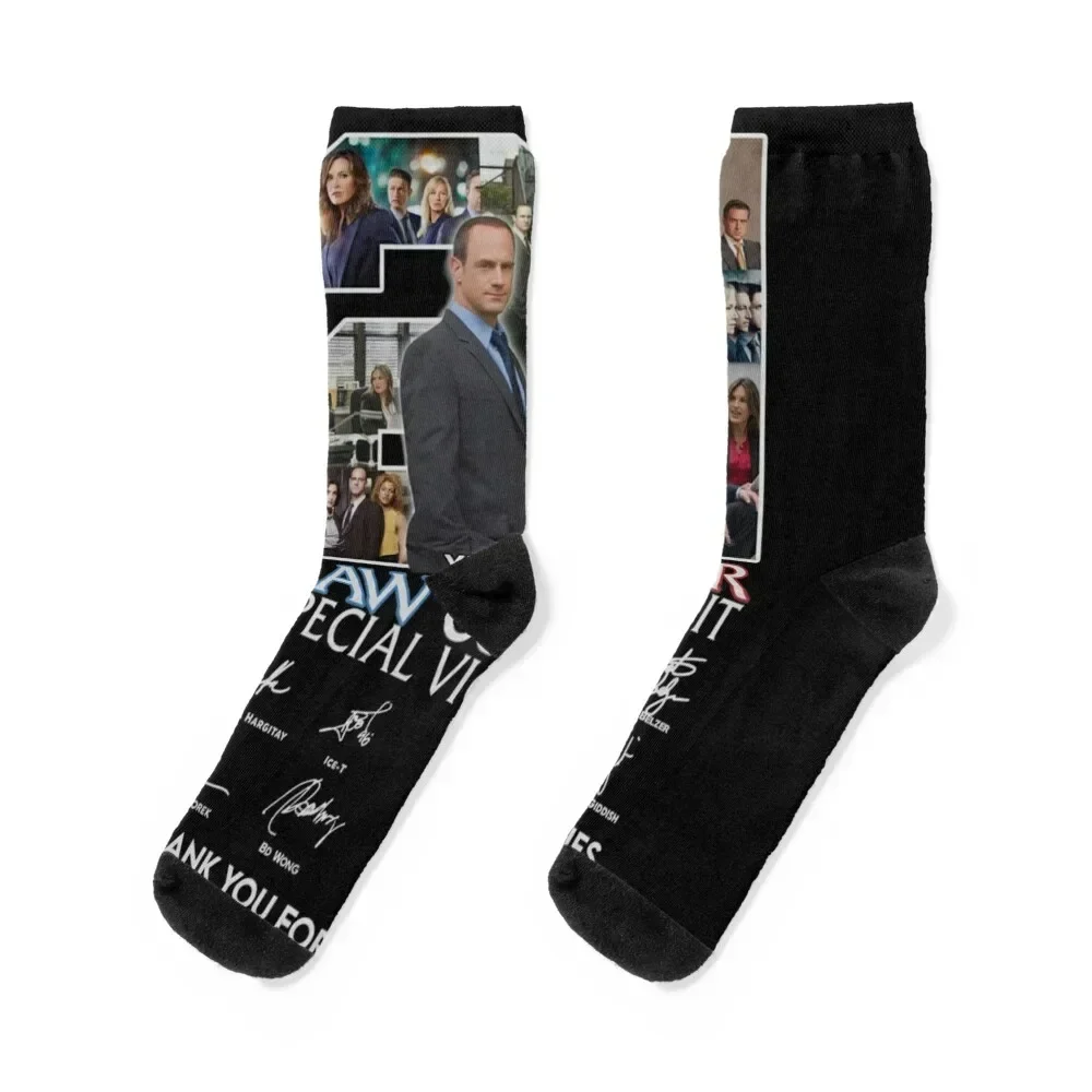 21 Years Of.Law & Order.Special Victims Unit Socks floor men cotton high quality bright garter Socks Men's Women's