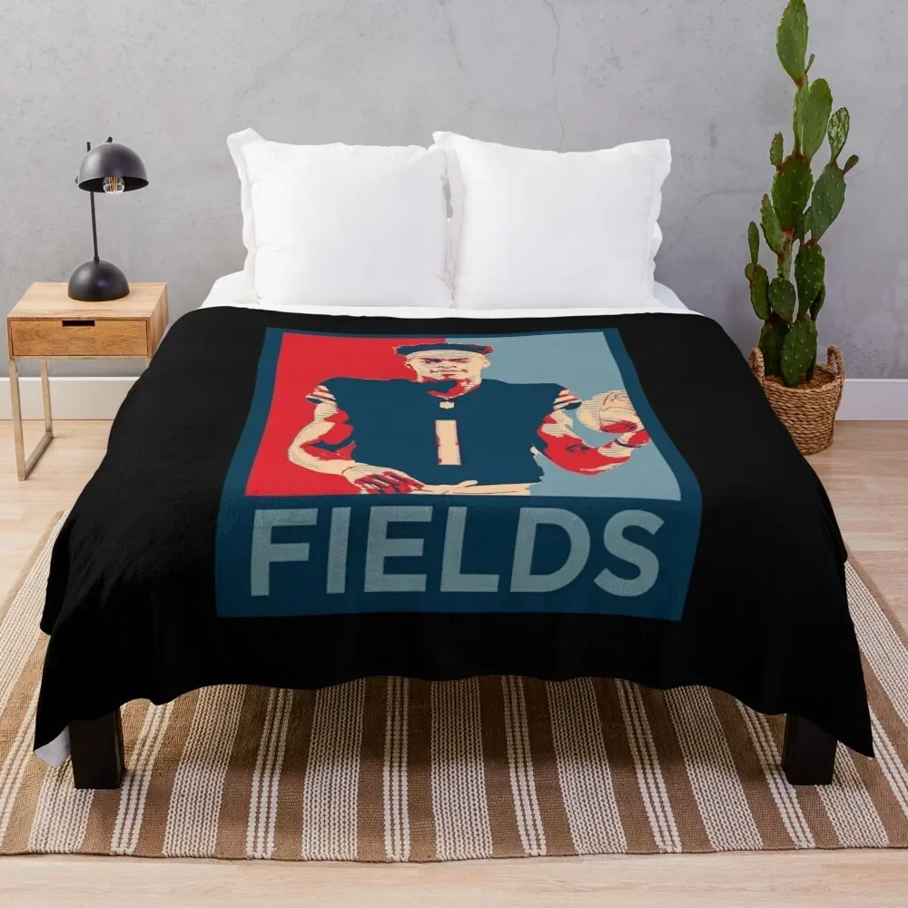 

justin fields bears Throw Blanket Quilt Custom Blankets