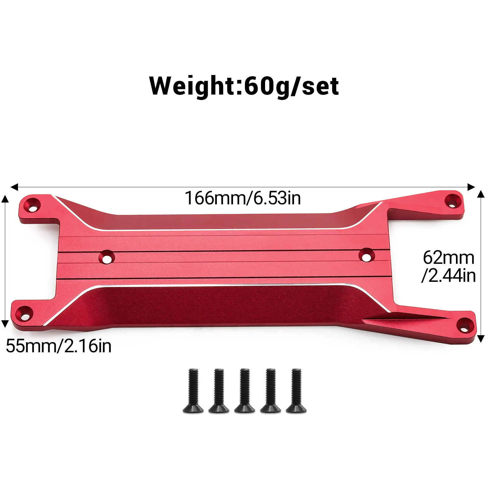 Placas de armadura de chassi de liga de alumínio, peças de atualização de conchas de proteção de chassi para Traxxas Mini Maxx, Jumping Essential