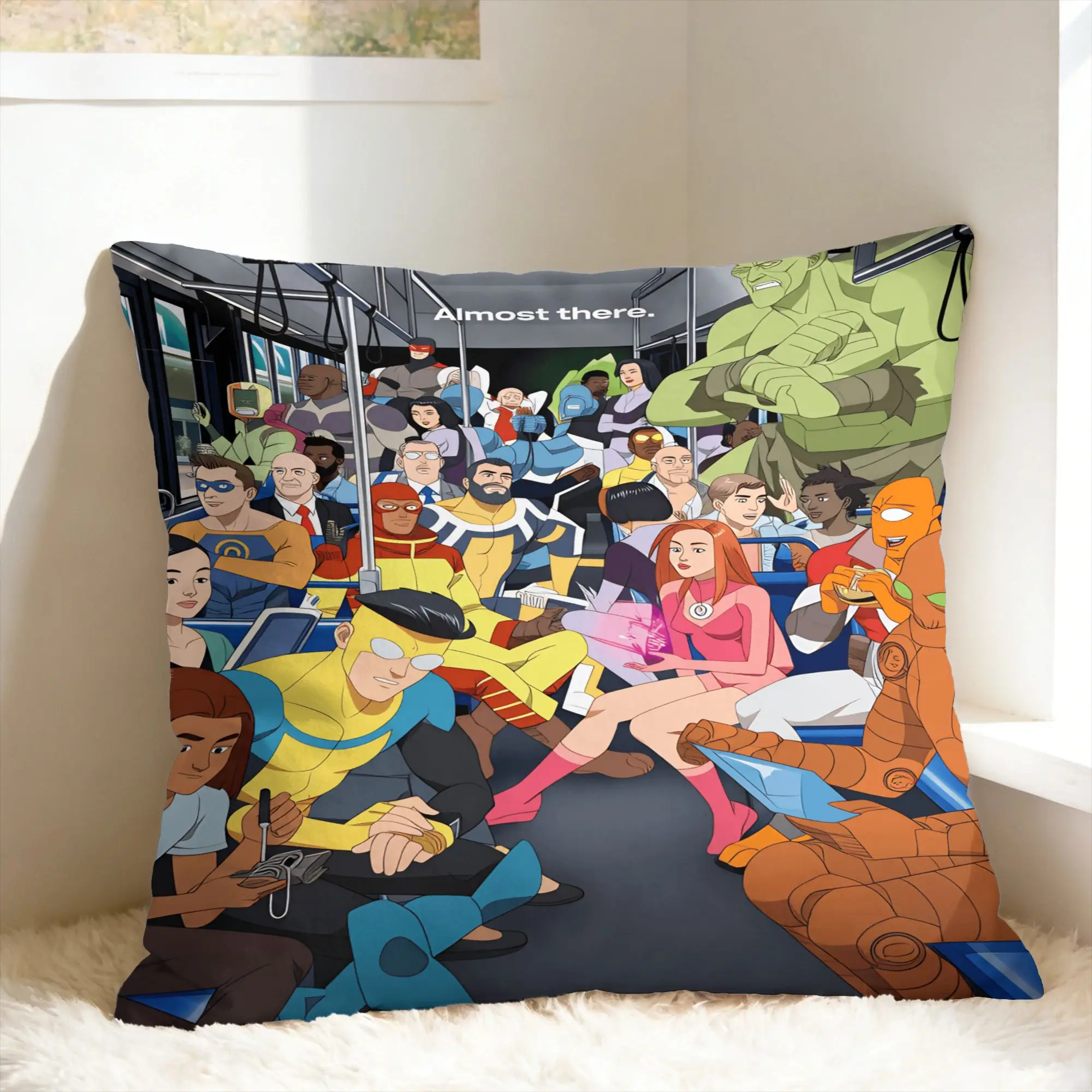 Pillow Cover Comic I-Invincible Hero  Fashion Pillow Case For Sofa Bedroom Home Decor Pillowcases