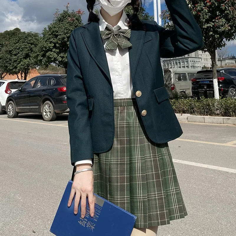 Abito da laurea coreano Uniforme giapponese Studente delle scuole superiori JK Blazer Ragazza Cappotti a maniche lunghe Abiti cosplay Seifuku all-match