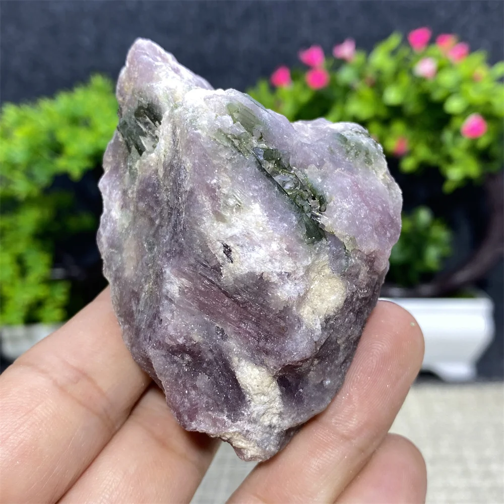 Natuurlijke Kristallen Gem Roze Groene Toermalijn Symbiose Mineraal Specimen Rock Zeldzame Originele Spirituele Meditatie Healing Stone