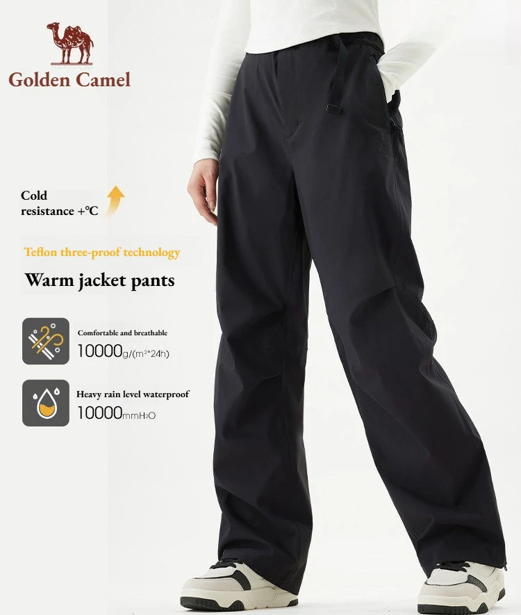 

Golden Camel Outdoor Hiking Pants Men's Women Waterproof Pants Climbing Camping Sports Quick Dry Mountain Rain Trousers Anti UV