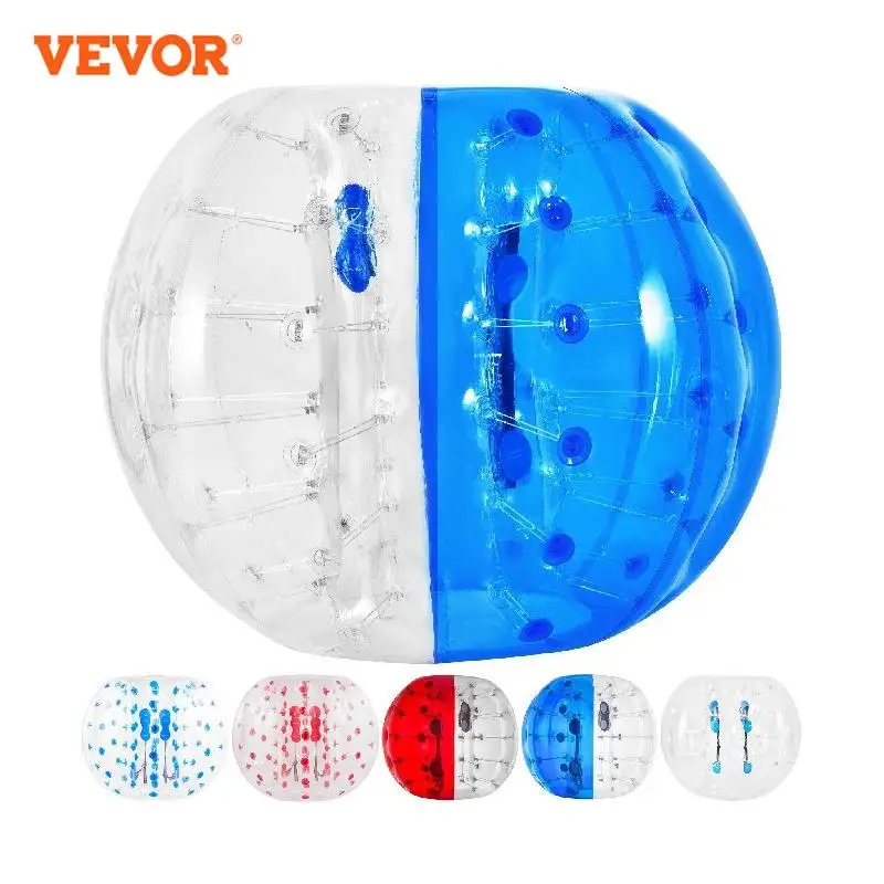 VEVOR 5 FT / 1.5M Inflatable Bumper Ball Diameter Bubble Soccer Ball Blow It Up in 5 Min  Inflatable Zorb Ball Red Blue