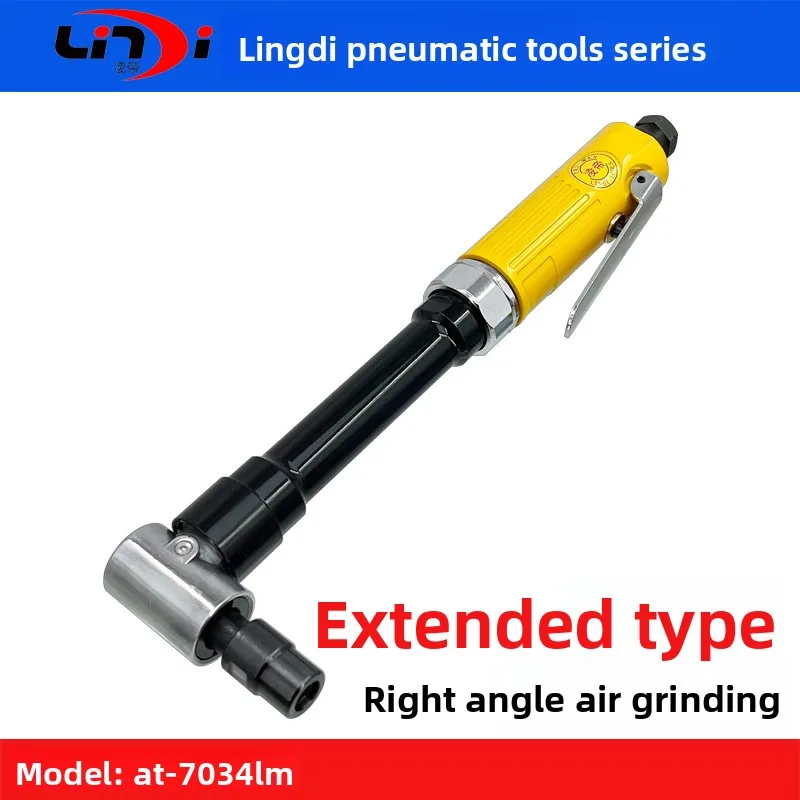 At-7034Lm Pneumatic Elbow Air Grinder, Extended Type Right Angle Air Grinder 90 ° Grinding and Milling Machine