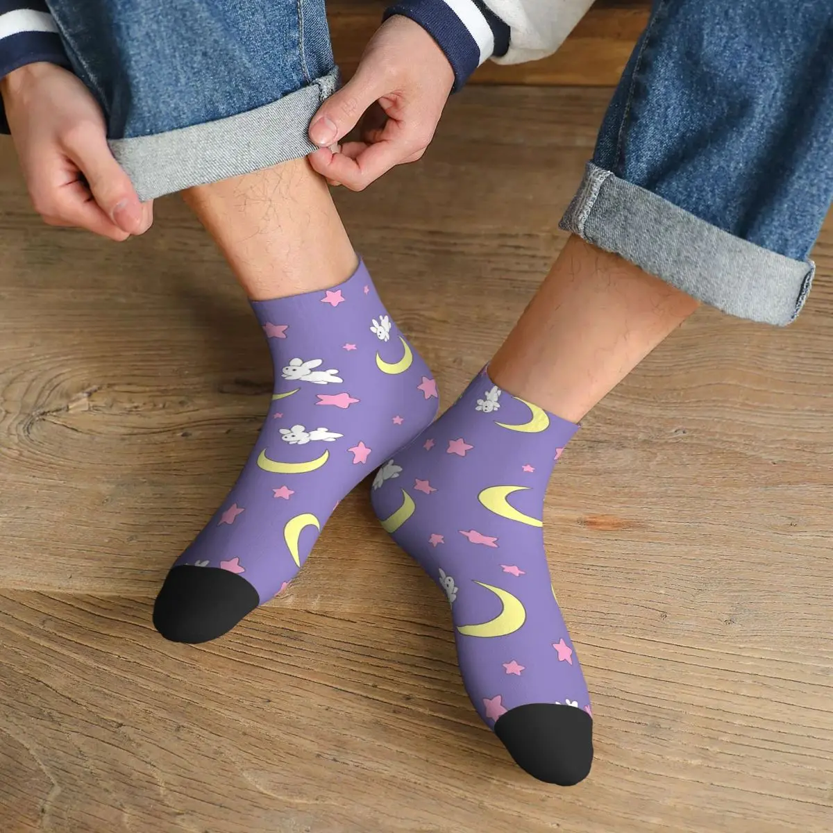 

Rabbit Of The Moon Socks Harajuku Super Soft Stockings All Season Socks Accessories for Man's Woman's Gifts