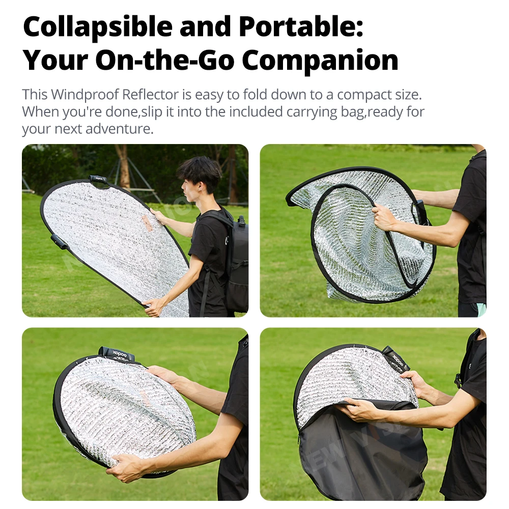 Godox W-RFT55/80/130 عاكس مقاوم للرياح قابل للطي 22 "/32" 50 سنتيمتر 80 سنتيمتر 130 سنتيمتر ملحقات التصوير الفوتوغرافي للاستخدام الخارجي #6