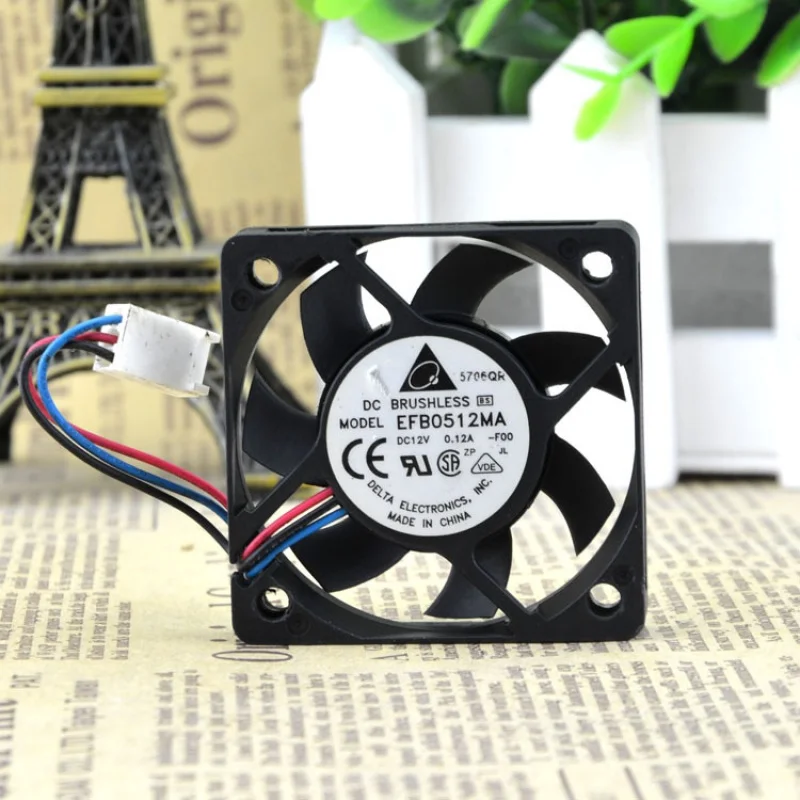 Efb0512ma 5010 5cm 12V 0.12a Three-Wire Inverter Speed Measuring Cooling Fan