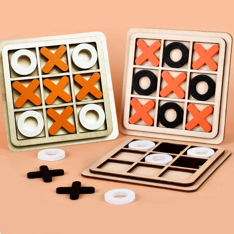 Interest Chess Board Game Table Set For Boys/Girls Tic Tac Toe Birthday Gifts Brain Game Toys For Kids 6-8