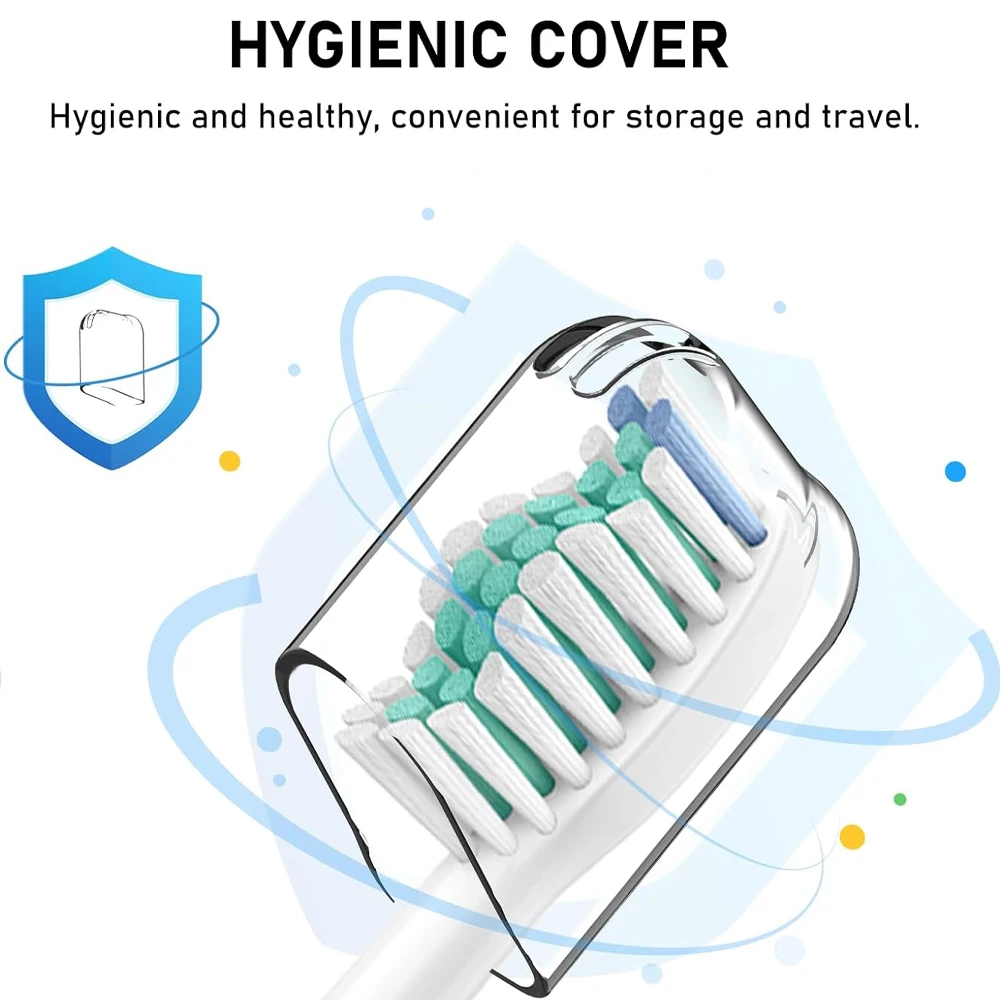 6 Pcs Reusable Toothbrush Head Covers Compatible with Philips Sonicare Electric Toothbrush Heads for Storage in Home and Travel